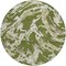 Homeroots 8' Olive Green And Ivory Round Abstract Washable Indoor Outdoor Area Rug 600116 - alternate 2