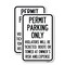 Signmission Permit Parking Only Violators Will Be Ticketed, Booted , 12'' X 18'', Heavy Gauge Aluminum, 2PK A-1218-2PACK-23315 - alternate 1