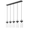 Z-Lite Fontaine 5 Light Linear Chandelier, Matte Black, 44.25 In W 7002P5-5L-MB - alternate 1