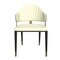 Leisuremod Aria Modern Dining Chair in Leather and Iron Legs with Curved Back in Black, 4PK AC45BL4 - alternate 3