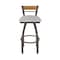 Holland Bar Stool Co Revelle 30in Swivel Bar Stool with Bronze Finish, Medium Back and Graph Alpine Seat 881 - alternate 3