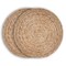 Homeroots 15" Set of Two Natural Jute Round Placemats 534177 - alternate 2
