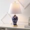 Jonathan Y Grace 24" French Country Cottage Ceramic/Iron Floral Urn LED Table Lamp, Navy/White JYL3009E - alternate 3