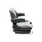 Uni Pro 138 Mechanical Suspension Seat | Black/Silver Vinyl with Orange Piping 8797 - alternate 2
