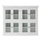 Homeroots 52in White Wood and Glass Two Level Storage Cabinet 397841 - alternate 1