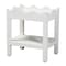 Bali & Pari Sebastian Grasscloth Scalloped End Table, White 266-14549-ZORO - alternate 1