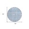Homeroots 8' Sky Blue And Denim Blue Round Medallion Washable Indoor Outdoor Area Rug 589346 - alternate 3