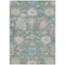Homeroots 9' X 12' Sage Ivory And Pink Floral Washable Indoor Outdoor Area Rug 605335 - alternate 3
