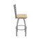 Holland Bar Stool Co 410 Jackie Stainless Steel 36in Swivel Bar Stool with Natural Oak Seat 41036SSNatOak - alternate 2
