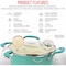 Bakken-Swiss 23Pc Cookware Set, Green Pots, Skillets, Bakeware, Reinforced Aluminum, Gas, Electric, Induction BKCWA23Q - alternate 3