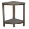 Homeroots 17" Gray Teak Corner Shower Bench With Shelf 376757 - alternate 3