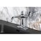 Kingston Brass One-Handle Single-Hole Bathroom Faucet with Deck Plate and Push Pop-Up Drain, Polished Chrome KSD3541TKL - alternate 3