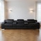 Homeroots 129" Black Italian Leather Reclining USB Sofa 632885 - alternate 3