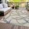 Homeroots 3' X 5' Beige Ivory And Gray Abstract Washable Indoor Outdoor Area Rug 599100 - alternate 2