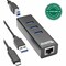 Plugable Technologies USB HUB WITH ETHERNET, 3 PORT USB 3 BUS POWERED HUB WITH GIGABIT ETHERNET COMPAT USB3-HUB3ME - alternate 1