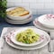 Elama Tamara 18 Piece Cherry Blossom Porcelain Dinnerware Set, Service for 6 in White and Pink 750123736M - alternate 3