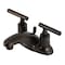 Kingston Brass Double-Handle 4" Centerset Bathroom Faucet with Pop-Up Drain, Oil Rubbed Bronze FB8625CML - alternate 1