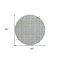 Homeroots 8' Gray Blue And Beige Round Plaid Washable Indoor Outdoor Area Rug 601484 - alternate 2