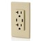 Leviton Duplex Outlet, USB C, Ivory 20A, 125V T5837-I - alternate 2