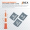 Jrex Safety 42 in Orange Channelizer Cone with (4) 4 in Hi-Intensity Prismatic Sheeting CHO42-JR-4-HI - alternate 2