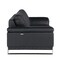 Homeroots 73in Black and Silver Italian Leather Loveseat 720504 - alternate 3