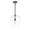 Jonathan Y Hayes 11.25" 1-Light Industrial Farmhouse Iron/Glass LED Pendant, Oil Rubbed Bronze/Clear JYL7596A - alternate 2