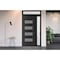 Vdomdoors Front Exterior Prehung Metal-Plastic Door, Manux 8113 Matte Black, Side and Top Sidelite Transom, O MANUX8113EXD-BLK-W36+12xH80+14-RH - alternate 2