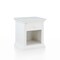 Homeroots 24" White Solid Wood and Wood Square One Drawer Nightstand 530245 - alternate 2