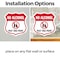Signmission No Alcohol Shield Sign No Alcohol Past T, 4 inch X 4 inch, Vinyl Decal, 2PK SHI-D-2PACK-4-390 - alternate 2