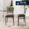 Flash Furniture HERCULES Silver Antique Finish with Clear Coat Ladder Back Metal Restaurant Chair - Mocha Vinyl Seat XU-DG694BLAD-CLR-MCHV-GG - alternate 4