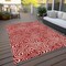Homeroots 8' X 10' Red And Ivory Abstract Washable Indoor Outdoor Area Rug 599751 - alternate 4