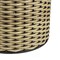 Happimess Asher Modern 4.13-Gallon 2-Tone Faux Wicker/Metal Cylinder Waste Basket, Black/Natural HPM1102C - alternate 2