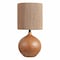 Jonathan Y Abram 22.75" Rustic Bohemian Resin/Metal Round Table Lamp with Paper Rope Shade, Brown Finish JYL9203A - alternate 3
