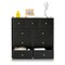 Homeroots 39" Black And Gold Steel Nine Drawer Dresser 523994 - alternate 1