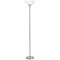 Homeroots 70" Nickel Metal Torchiere Floor Lamp With White Glass Dome Shade 526230 - alternate 1
