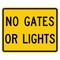 Sign Solutions Usa No Gates Or Lights, 30 in W x Horizontal Rectangle, Aluminum Sign DUS10DYE3024W10-13P - alternate 1