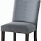 Homeroots Set of Two 25" Gray and Espresso Fabric and Solid Wood Counter Height Bar Chairs, 2PK 573444 - alternate 2