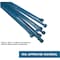 Kable Kontrol Metal Detectable Cable Zip Ties, 14 in L, Blue, Iron Impregnated Nylon 6-6, 120 lbs Strength CTMD-1400-120-BLUE - alternate 4