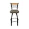 Holland Bar Stool Co Eleanor 30in Swivel Bar Stool with Black Wrinkle Finish, Medium Back and Graph Cork Seat 880 - alternate 4