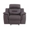 Homeroots 41" Brown Fascinating Leather Reclining Chair 329543 - alternate 2