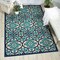 Homeroots 5' X 8' Navy Blue And Ivory Trellis Indoor Outdoor Area Rug 546669 - alternate 3