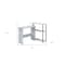 Homeroots 39" Antiqued White L Shape Writing Desk 491430 - alternate 3
