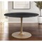 Homeroots 47" Gold Rounded Steel Pedestal Base Dining Table 394616 - alternate 2