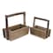 Homeroots Set of Two Natural Solid Wood Cube or Bin, 2PK 488014 - alternate 1