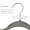 Elama Velvet Slim Profile Heavy Duty Felt Hangers with Stainless Steel Swivel Hooks in Gray, 100PK ELH100GREY - alternate 4