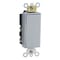 Leviton Wall Switch, 1/2 hp, Rocker, 15 A, Gray 5657-2GY - alternate 1