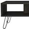 Homeroots 40" Espresso And Black Wood And Metal Coffee Table With Shelf 535057 - alternate 3