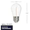 Bulbrite LED Filament 1W Dimmable S14 Light Bulbs, Clear Plastic, Medium E26 Base, 2700K, 70lu, 10PK 862742 - alternate 2