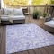 Homeroots 5' X 8' Lavender Ivory And Purple Paisley Washable Indoor Outdoor Area Rug 588649 - alternate 2