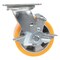 Vestil Polyurethane Swivel With Brake Caster 5 In. Diameter x 2 In. Width 990 lb Orange/Gray CST-VE-5X2PUA-SWB - alternate 3